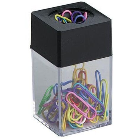 ALCO Klammernspender ALCO 4,2 x 7 x 4,2 cm (B x H x T) mit Klammer Kunststoff klar/schwarz