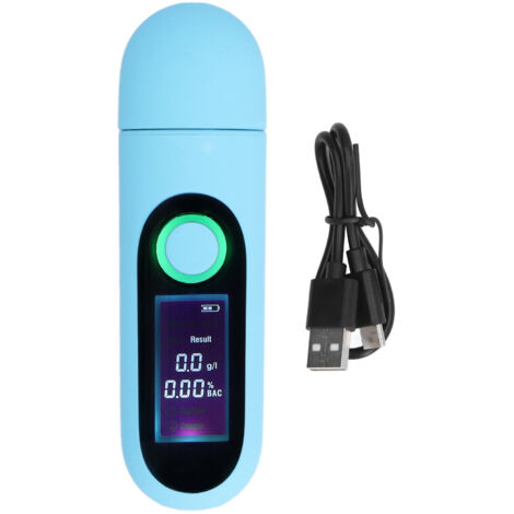 Alcohol Tester LCD 3 Color Display USB Charging Blowing Contactless Testing Alcohol Tester for Professional Use