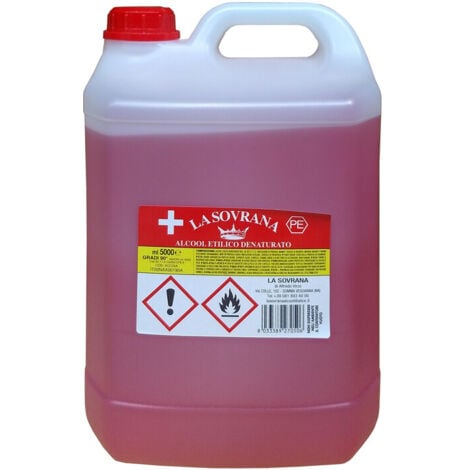 ALCOOL DENATURATO 90 LT. 5. Prezzo per 1 pezzo.