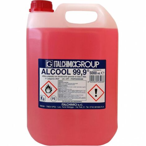 ALCOOL DENATURATO 99,9 CERTIF. 5 L ITALCHIMICI Q.TA 4