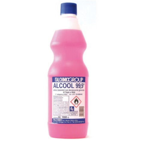 ALCOOL DENATURATO 99,9 CERTIFICATO LT. 1 (LA SOVRANA). Prezzo per 1 pezzo.