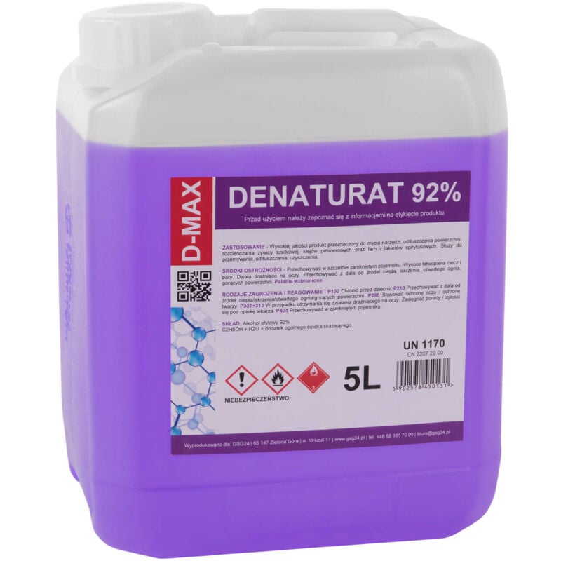 Alcool dénaturé dénaturé D-MAX 5L