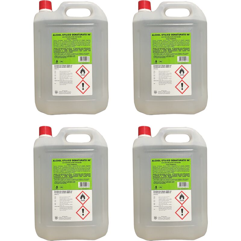 SPRINTCHIMICA ALCOOL ETILICO 96° DENATURATO BIANCO 5 LT DISINFETTANTE PURO  : : Cancelleria e prodotti per ufficio