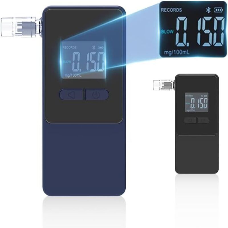 Alcootest et testeur d'alcool avec 5 Embouchures Haute Précision Alcootest Home Pro Breathalyser (Noir)