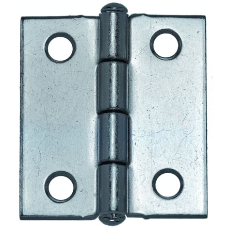Aldeghi CERNIERA MEZZA LARGA PESANTE PERNO FISSO IN ACCIAIO ZINCATO mm. 38x35 24.00 pz