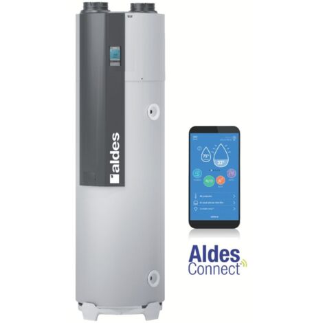 Aldes – Chauffe-eau thermodynamique 11023198 – 200L – Classe A+ – Débit 40-270 m³/h – H 1941 x L 566 x P 573 mm – Installation simple