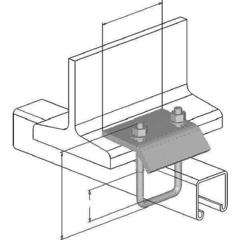 Aldes – Étriers fils pour rails 41/21 et 41/41 – Fixation robuste sur IPN – Matériaux de haute qualité pour durabilité – Modèle 11091089
