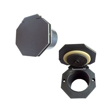 Aldes – Prise de service sans contact – Ultra plate gris anthracite – Pour tableau électrique – Indice de protection IP44 – 16A 1 phase
