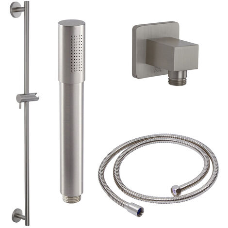 Kit de douche avec mitigeur avec inverseur, pommeau et douchette – 2  fonctions – Chromé - Arcadia