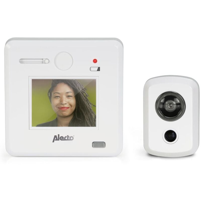 

Cámara digital mirilla puerta con pantalla 2,4' DC-700 blanco - Alecto