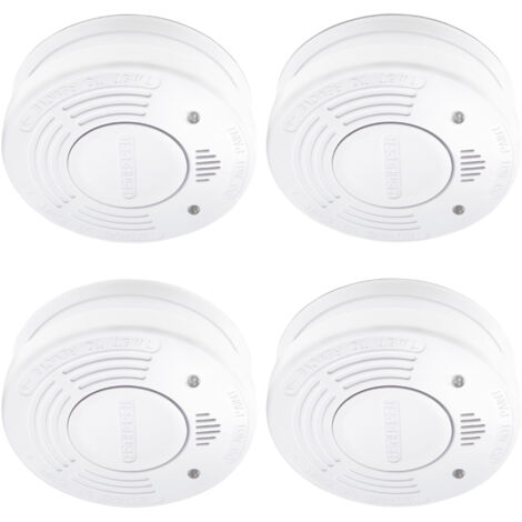 Alecto Rauchmelder mit 10 Jahren Batterielaufzeit, 4er-Pack