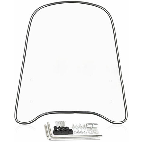 Alerón de extensión Universal para parabrisas de motocicleta, Deflector de viento con borde ensanchado para parabrisas de Scooter (transparente)