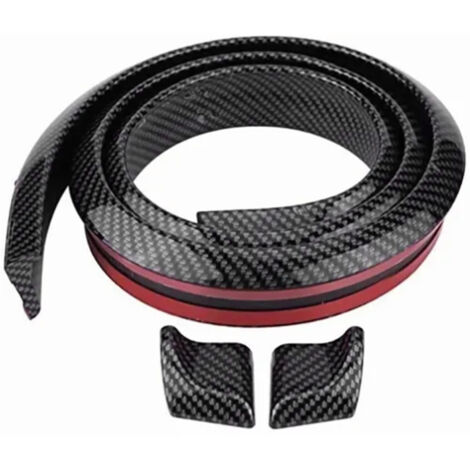 Alerón trasero flexible de fibra de carbono negra, 3,5 cm x 1,5 m, para coches y camiones.