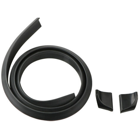 Alerón trasero universal para coche, kit de embellecedor de labios de techo trasero de goma, barra de tira de fibra de carbono negra mate (negro mate)