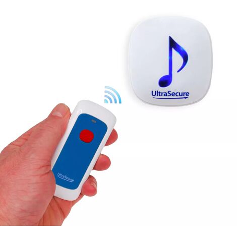 Alerte panique 600 mètres sans-fil - Bouton SOS & Carillon - Longue portée 35 mélodies volume réglable flashs (DA600+)