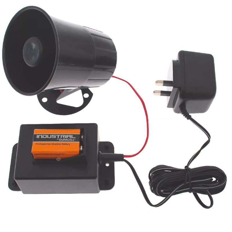 Ultra Secure - Alerte panne / coupure courant 118 dB - Boîtier & Sirène déportée / Sirène intérieure ou extérieure / Câble 3m