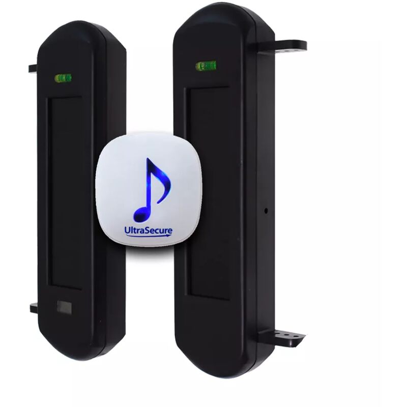 Ultra Secure - Alerte passage 600m performance - Barrières infrarouges solaires autonomes & carillon sur prise 35 mélodies (DA600+)