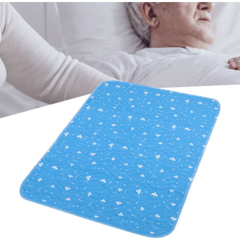Alèse imperméable réutilisable pour lit adulte et enfant, lavable, bleu