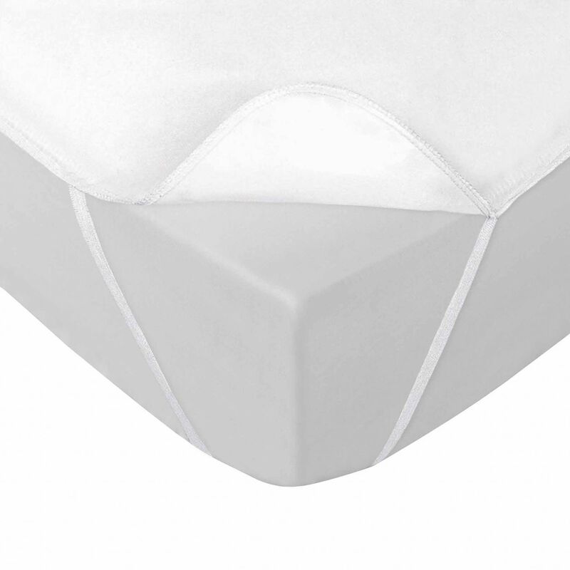 Alèse avec élastiques - 140x190 cm - Éponge impérméable - Blanc