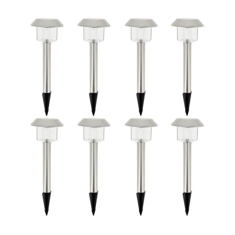 ALESIA Lotto di 8 fari solari - LED bianco freddo