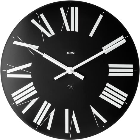 Alessi 12 B Firenze Orologio da Parete in ABS, Movimento al Quarzo, Nero