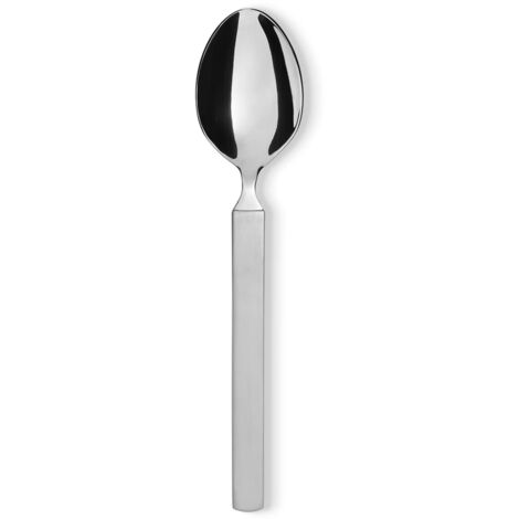 Alessi 4180/4 Dry Cucchiaio da Dessert in Acciaio Lucido con Manico Satinato, Set da 6