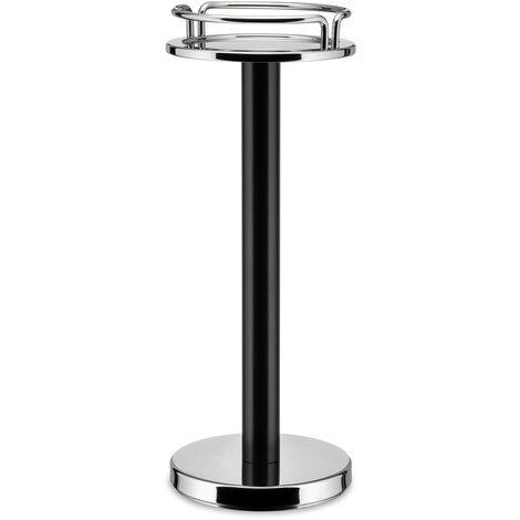 Alessi - 5059 - Colonna portarinfrescatore in acciaio inossidabile 18/10 lucido con asta laccata, testa di moro.