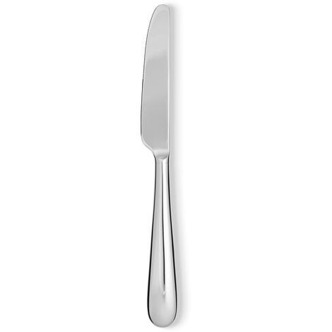 Alessi 5180/6M Nuovo Milano Coltello da Frutta Monoblocco in Acciaio AISI 420 Lucido, Set da 6