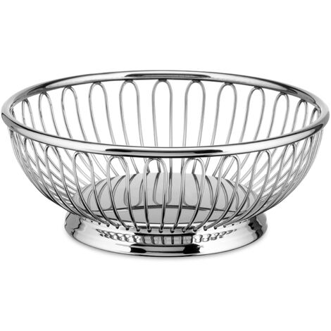 Alessi 826/15 - Cestino Centrotavola a Filo di Design in Acciaio Inossidabile 18/10, Lucido