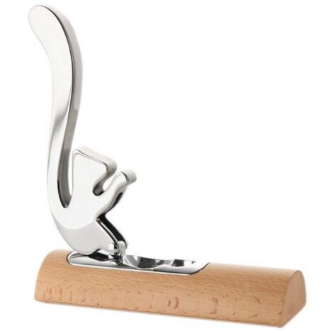 Alessi AB13 Scoiattolo - Schiaccianoci di Design in Acciaio Inossidabile 18/10 e Legno