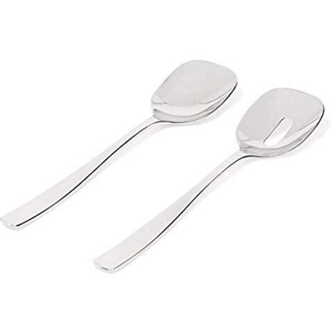 Alessi AJM22/14 KnifeForkSpoon Posate per Insalata in Acciaio Inossidabile 18/10 Lucido