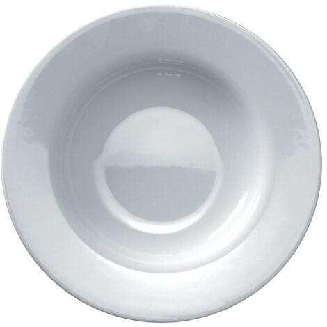 Alessi AJM28/2 Platebowlcup Piatto Fondo in Porcellana Bianca, Set da 4