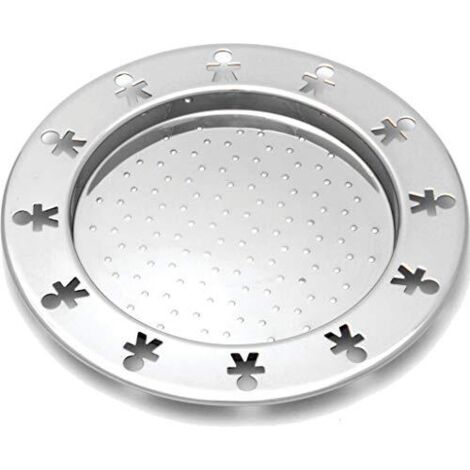 Alessi AKK80/15 - Sottobottiglia anti-umidità Mini Girotondo, in acciaio INOX 18/10, a finitura lucida - set da 2