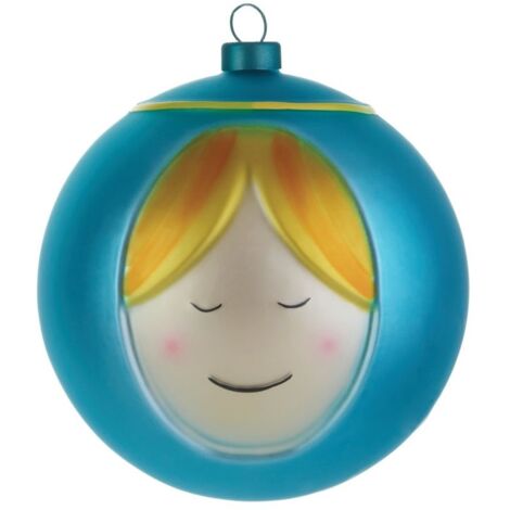 Alessi AMJ13 2 Madonna Palla per Albero di Natale, Vetro Soffiato, Multicolore, 9.00x9.00x9.00 cm