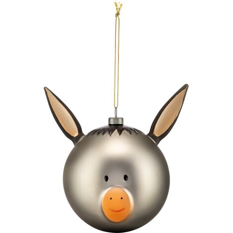 Alessi AMJ13 5 Asinello Palla per Albero di Natale, Vetro Soffiato, Multicolore, 9.00x9.00x13.50 cm