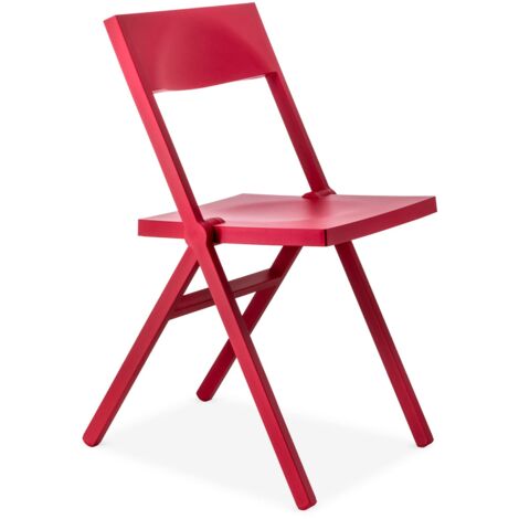 Alessi ASPN3027 Piana Sedia, Fibra di Vetro/PP, Rosso, 52x46x90 cm