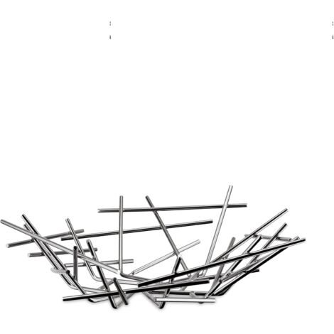Alessi Blow Up FC02 - Cestino Portafrutta di Design in Acciaio Inossidabile 18/10, Lucido