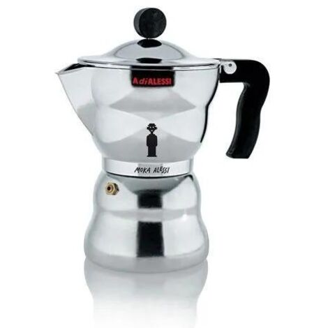Alessi Cafetière Moka Argent 300 ml 6 Tasses Élégante