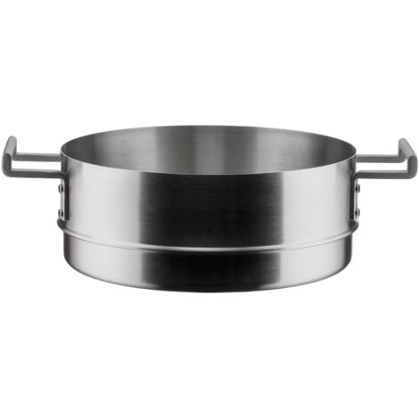 Alessi Convivio DC307 - Cestello per Cotture al Vapore di Design, in Acciaio Inossidabile 18/10 e Manici in Acciaio con Rivestimento in PVD, Satinato