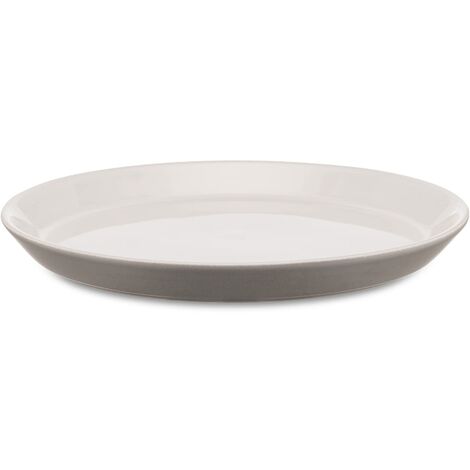 Alessi DC03/5 LG Tonale Piatto da Dessert in Ceramica Stoneware, Grigio, Set da 4