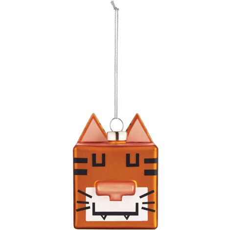 Alessi Decorazione Natalizia in Vetro soffiato Decorata a Mano, Multicolore, 7 cm x 5 cm x 5 cm