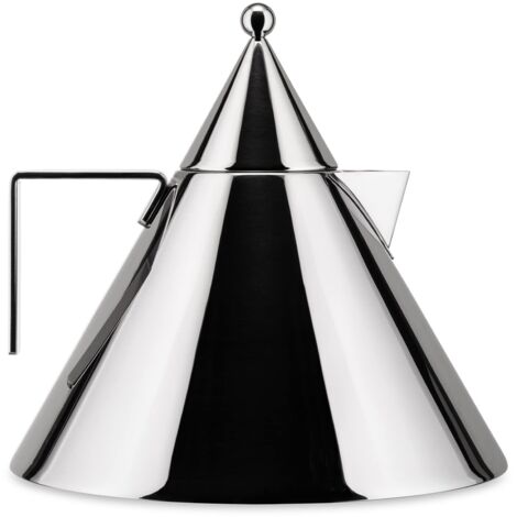 Alessi Il Conico 90017 - Bollitore di Design con Manico, Acciaio Inox, 2 lt