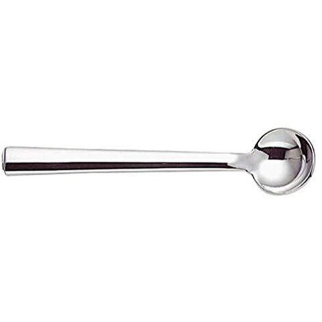 Alessi JH01/9 Rundes Modell Set di 6 Cucchiaini da Moka in Acciaio Inossidabile 18/10, Finitura Lucida