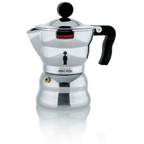 Alessi Moka cafetière argent noir 3 tasses design classique