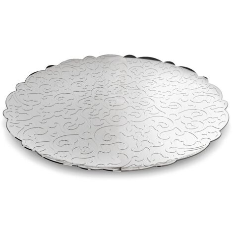 Alessi MW07 Dressed Vassoio Rotondo, in Acciaio Inossidabile 18/10 Lucido