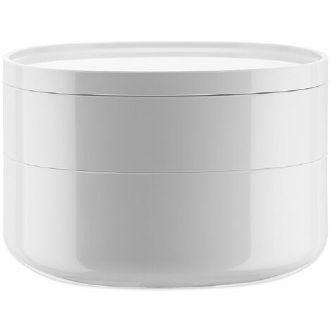 Alessi PL17 W Birillo Contenitore da Bagno, PMMA, Bianco, Acrilico, 18x18x12 cm