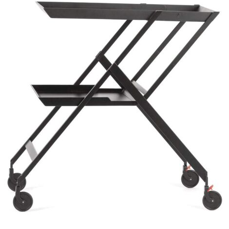 Alessi Plico Carrello, Acciaio Colorato con Resina Epossidica, Nero