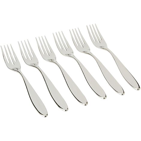 Alessi SG38/17 Mami Forchetta da Pesce in Acciaio Lucido, Set da 6
