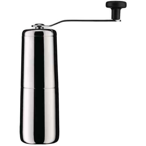 Alessi Slow coffee KT01 - Macinacaffè di Design, in Acciaio Inossidabile 18/10 con Pomolo in Resina Termoplastica
