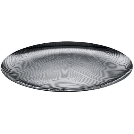 Alessi Veneer PU07, Vassoio da Portata di Design, in Acciaio Inossidabile 18/10 con Decoro in Rilievo
